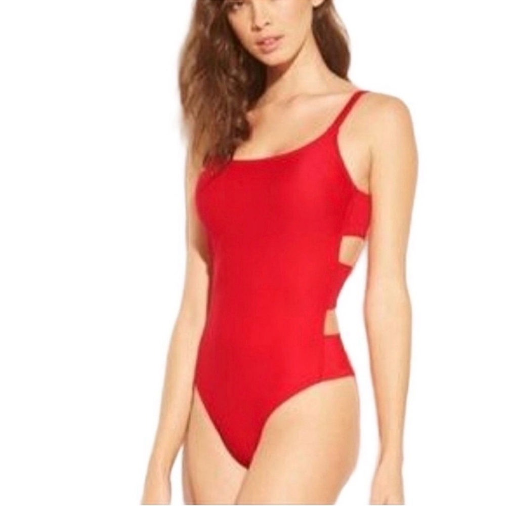 Shade & Shore Vibrant Red Swimwear NWT size L